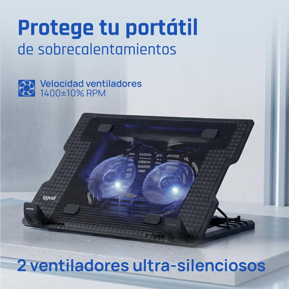 iggual RP2V17A Suporte para computador portátil Preto 43,2 cm (17") - Imagem de Detalhe 13