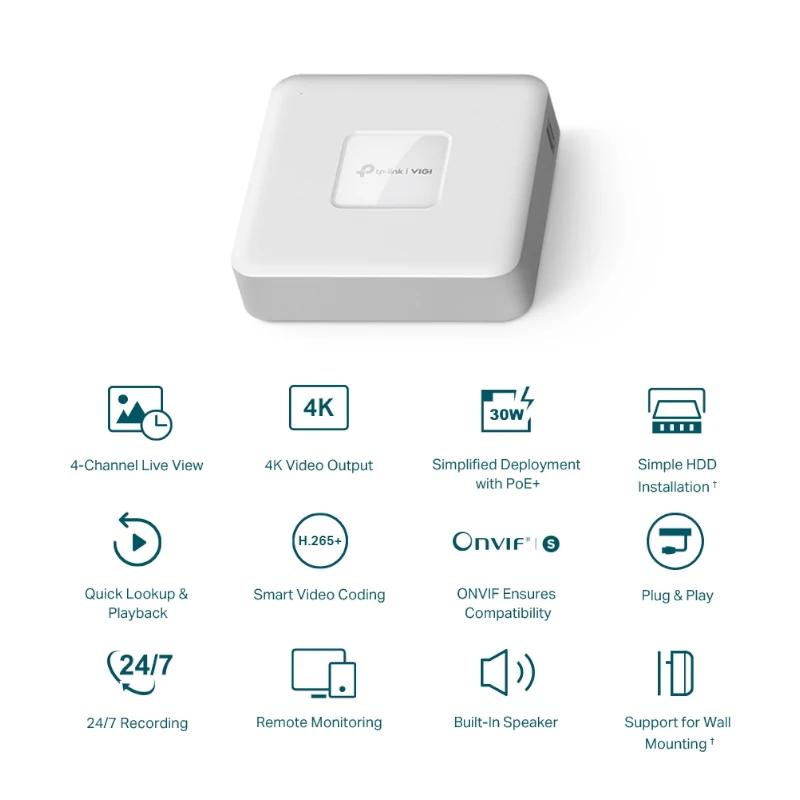 TP-Link VIGI NVR1104H-4P Branco - Imagem de Detalhe 10