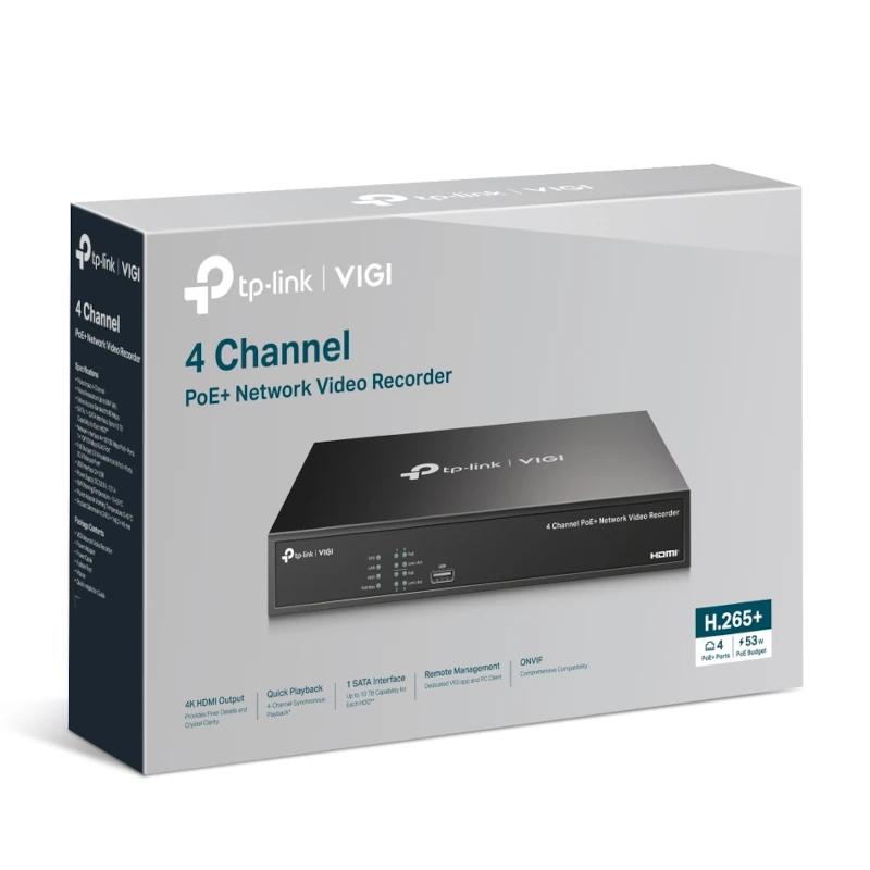 TP-Link VIGI NVR1004H-4P gravador de vídeo em rede (NVR) Preto - Imagem de Detalhe 40