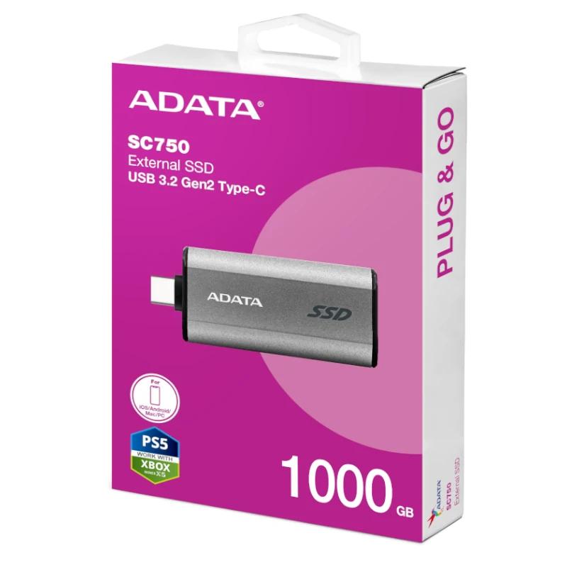 ADATA SC750 1 TB USB Type-C 3.2 Gen 2 (3.1 Gen 2) Preto - Imagem de Detalhe 12