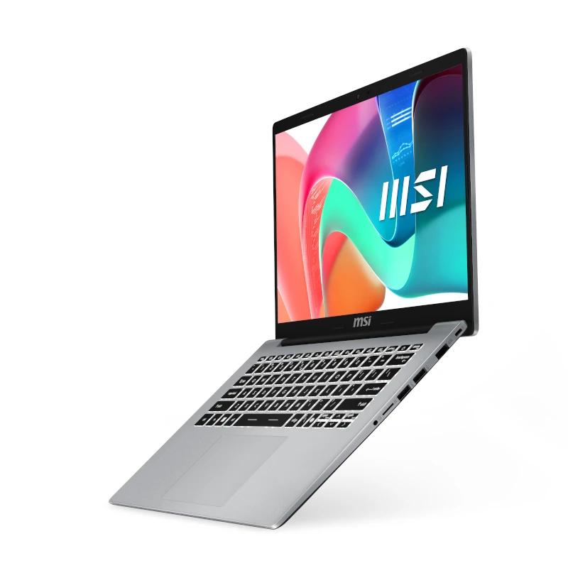 MSI Modern 14 F13MG-203XES Intel® Core™ i7 i7-1355U Computador portátil 35,6 cm (14") Full HD 16 GB DDR4-SDRAM 1 TB SSD Wi-Fi 6E (802.11ax) FreeDOS Prateado - Imagem de Detalhe 16