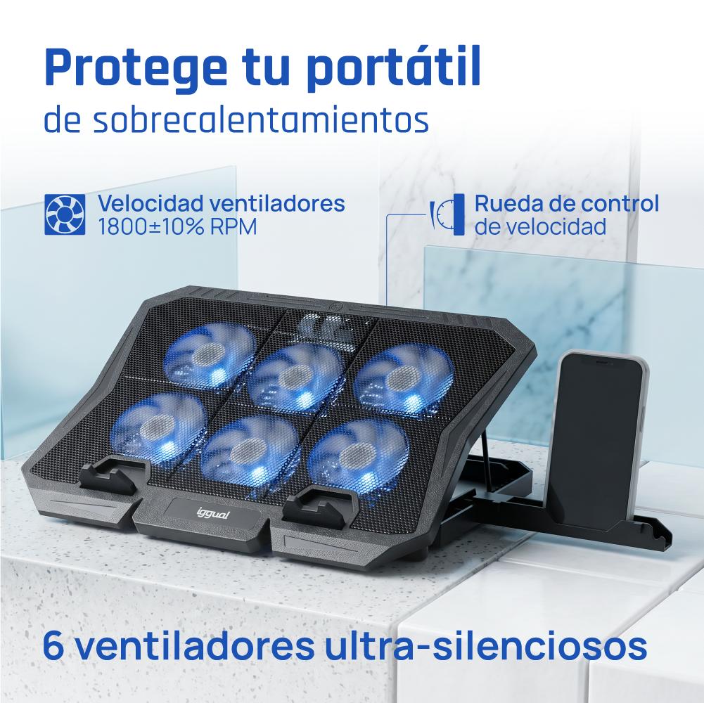 iggual RP6V17 Suporte para computador portátil Preto 43,2 cm (17") - Imagem de Detalhe 4
