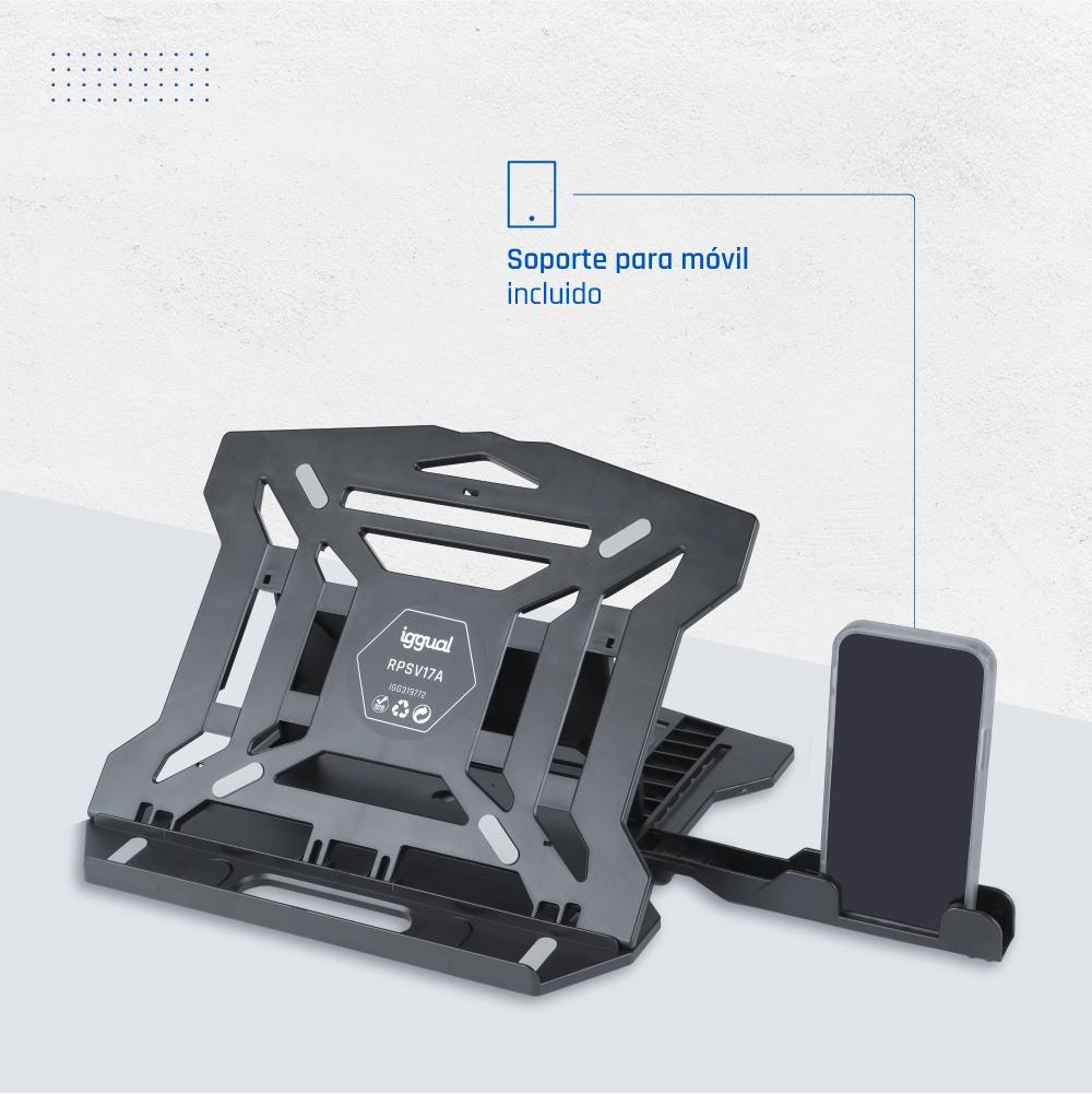iggual RPSV17A Suporte para computador portátil Preto 43,2 cm (17") - Imagem de Detalhe 7