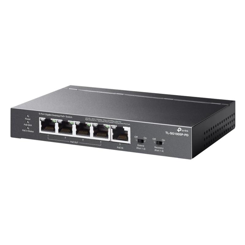TP-Link TL-SG1005P-PD switch de rede Gigabit Ethernet (10/100/1000) Power over Ethernet (PoE) Preto - Imagem de Detalhe 18