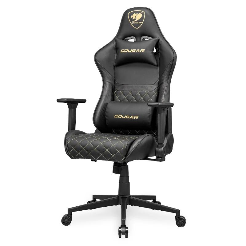 COUGAR CGR-AO2-GLB Cadeira de jogos universal Assento acolchoado Preto, Dourado - Imagem de Detalhe 11