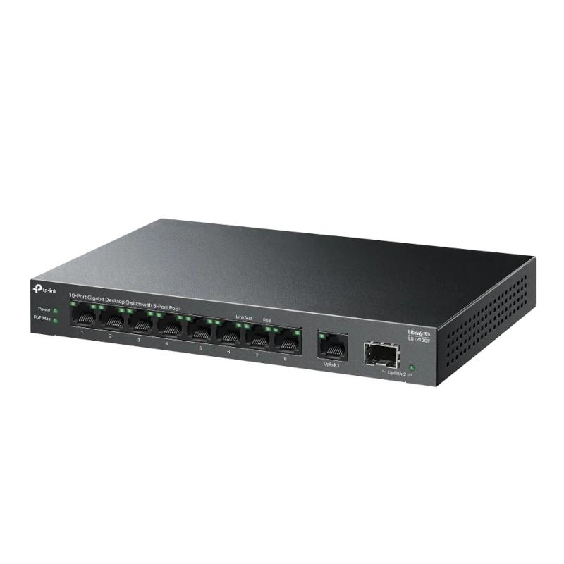 TP-Link LiteWave LS1210GP switch de rede Não-gerido Gigabit Ethernet (10/100/1000) Power over Ethernet (PoE) Preto - Imagem de Detalhe 14