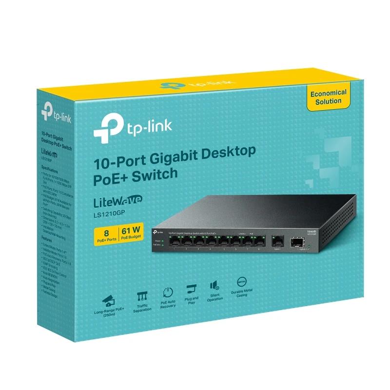 TP-Link LiteWave LS1210GP switch de rede Não-gerido Gigabit Ethernet (10/100/1000) Power over Ethernet (PoE) Preto - Imagem de Detalhe 21