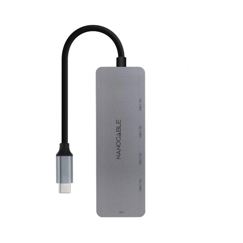 Nanocable 10.16.4505 hub de interface USB 3.2 Gen 1 (3.1 Gen 1) Type-C 5000 Mbit/s Cinzento - Imagem de Detalhe 9