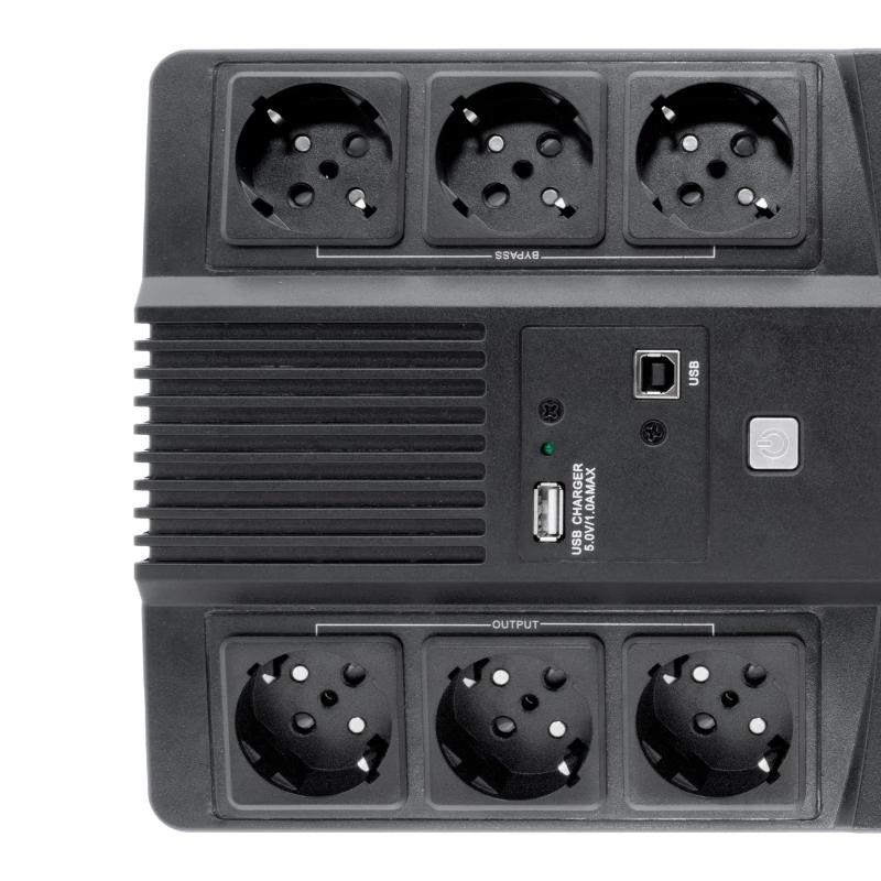 CoolBox Scudo 3 LCD 800VA UPS Linha interativa 0,8 kVA 480 W 6 tomada(s) CA - Imagem de Detalhe 14