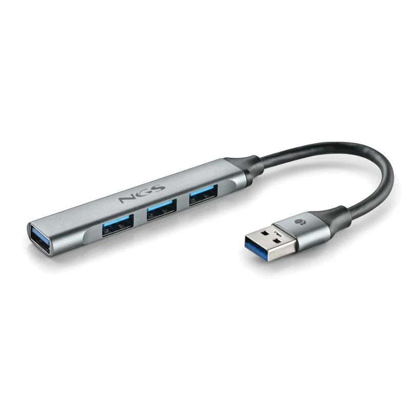 NGS IHUB4 MICRO USB 3.2 Gen 1 (3.1 Gen 1) Type-A 5000 Mbit/s Prateado - Imagem de Detalhe 11