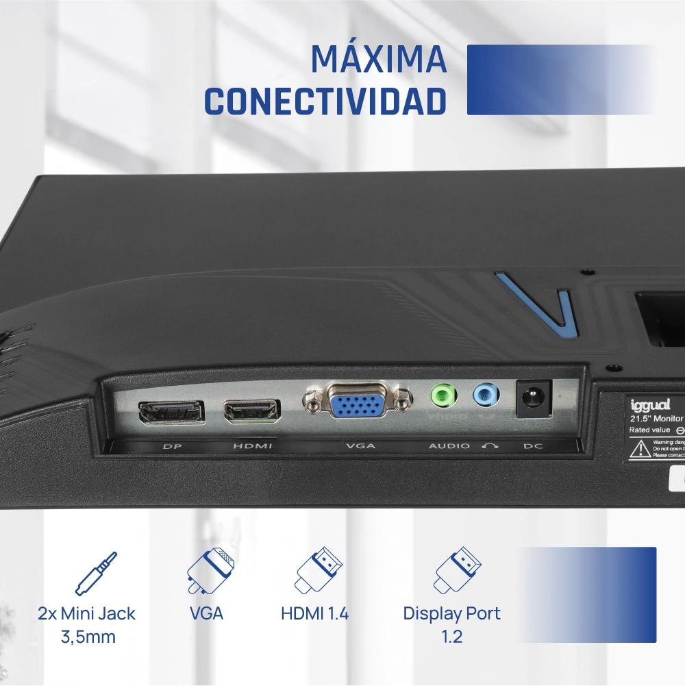 iggual ML21S monitor de ecrã 54,6 cm (21.5") 1920 x 1080 pixels Full HD LED Preto - Imagem de Detalhe 10