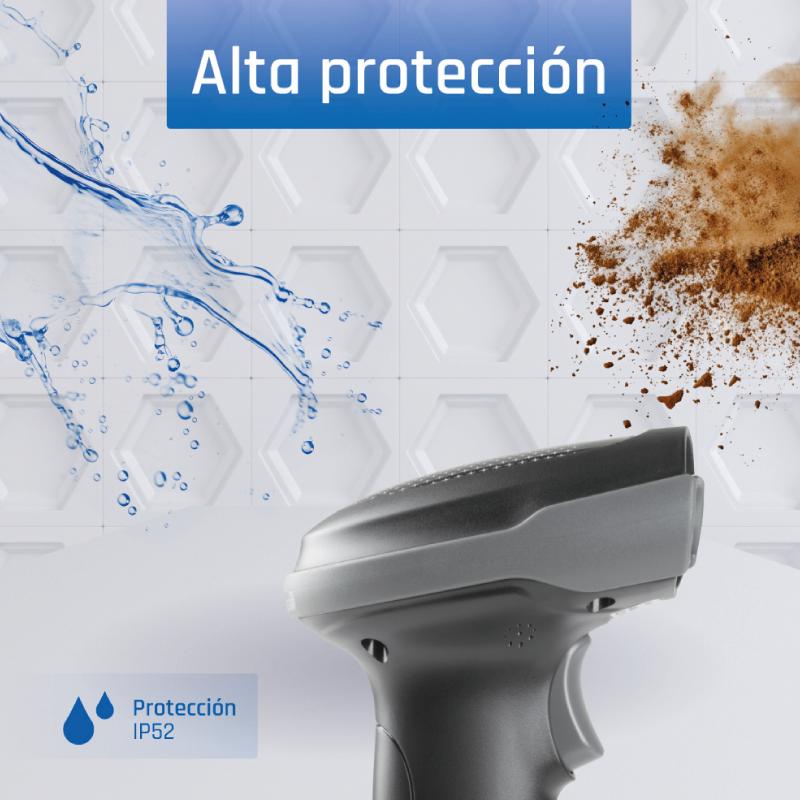 iggual L2DBT-G-AX Leitor de código de barras portátil 1D/2D CMOS Preto - Imagem de Detalhe 16