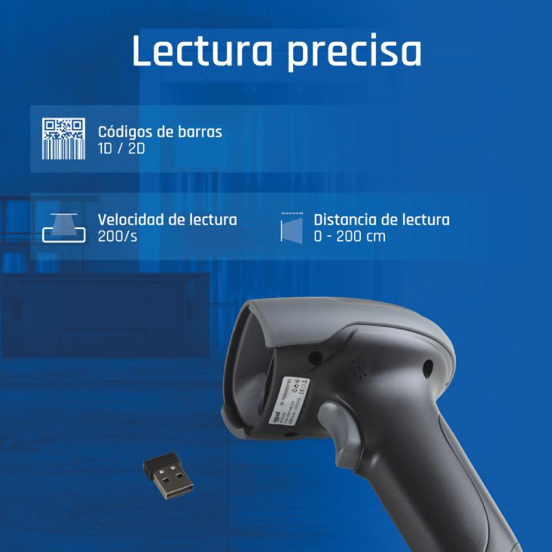iggual L2DBT-G-AX Leitor de código de barras portátil 1D/2D CMOS Preto - Imagem de Detalhe 25