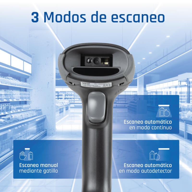 iggual L2DBT-G-AX Leitor de código de barras portátil 1D/2D CMOS Preto - Imagem de Detalhe 33