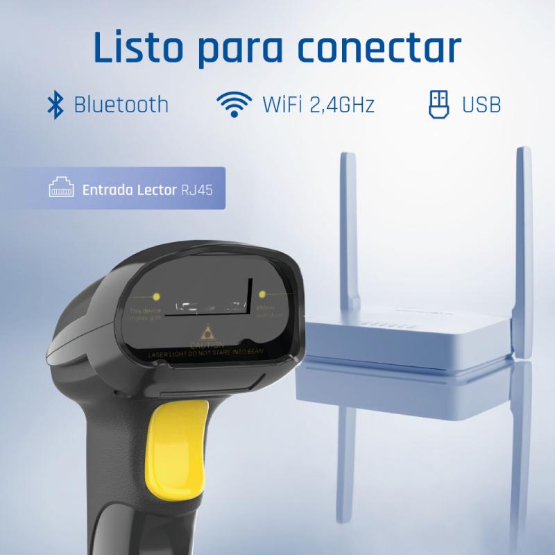 iggual L1DBT-G-AX Leitor de código de barras portátil 1D Laser Preto - Imagem de Detalhe 11