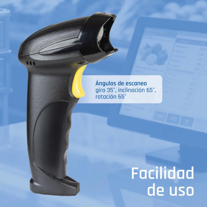 iggual L1DBT-G-AX Leitor de código de barras portátil 1D Laser Preto - Imagem de Detalhe 14