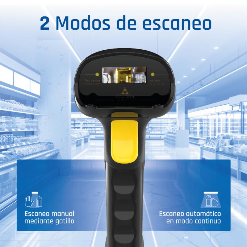 iggual L1DBT-G-AX Leitor de código de barras portátil 1D Laser Preto - Imagem de Detalhe 16