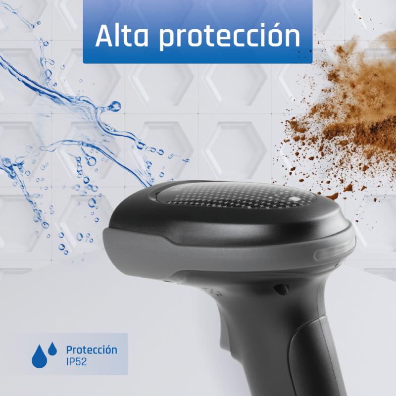 iggual L2DBT-D-AX Leitor de código de barras portátil 1D/2D CMOS Preto - Imagem de Detalhe 16
