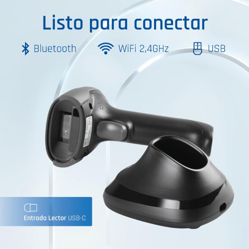iggual L2DBT-D-AX Leitor de código de barras portátil 1D/2D CMOS Preto - Imagem de Detalhe 19