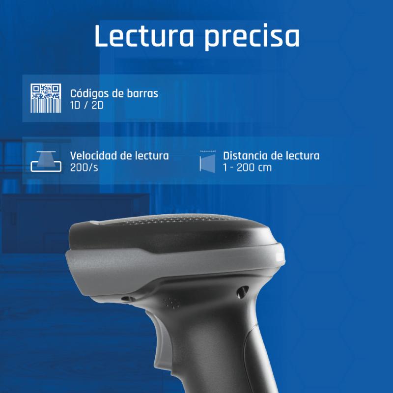 iggual L2DBT-D-AX Leitor de código de barras portátil 1D/2D CMOS Preto - Imagem de Detalhe 36