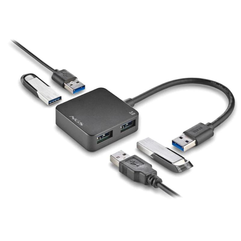 NGS IHUB 3.0 TINY USB 3.2 Gen 1 (3.1 Gen 1) Type-A 5000 Mbit/s Preto - Imagem de Detalhe 5