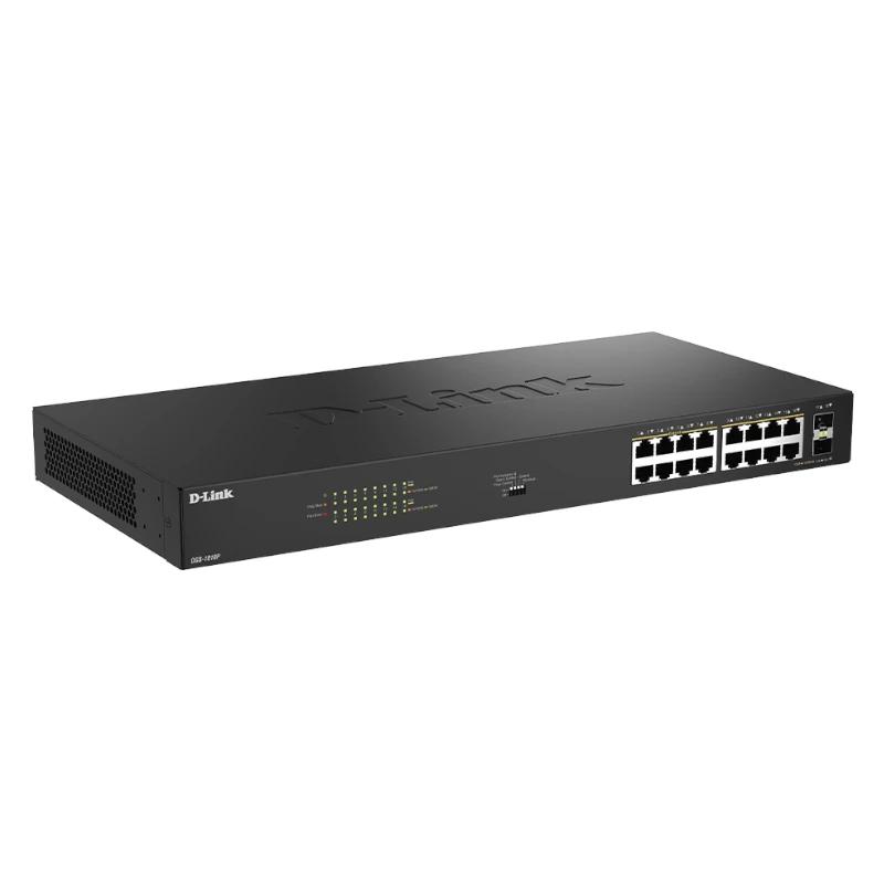 D-Link DGS-1018P Não-gerido Gigabit Ethernet (10/100/1000) Power over Ethernet (PoE) Preto - Imagem de Detalhe 4