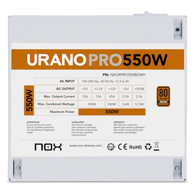 NOX Fuente ATX Urano PRO 550W Bronze Blanco - Imagem de Detalhe 6