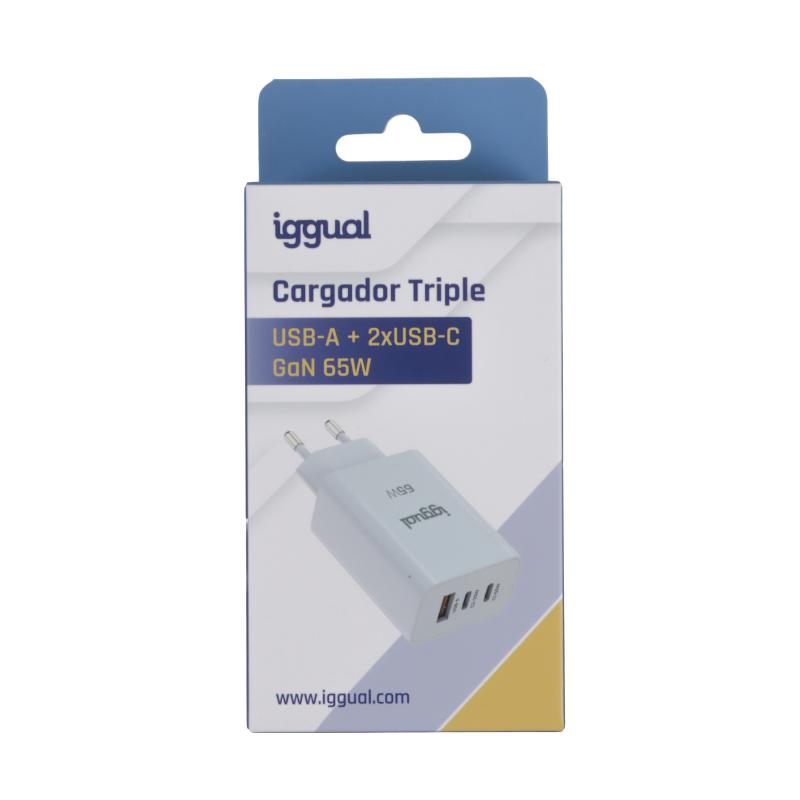 iggual Cargador triple USB-A + 2 x tipo C GaN 65W - Imagem de Detalhe 35