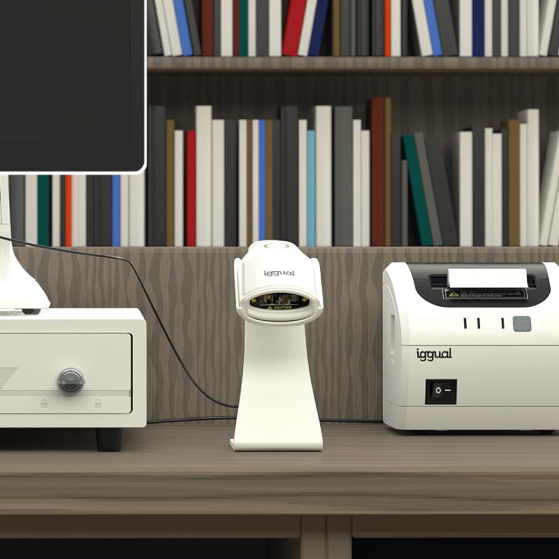 iggual Lector código barras 2D USB botón blanco - Imagem de Detalhe 35