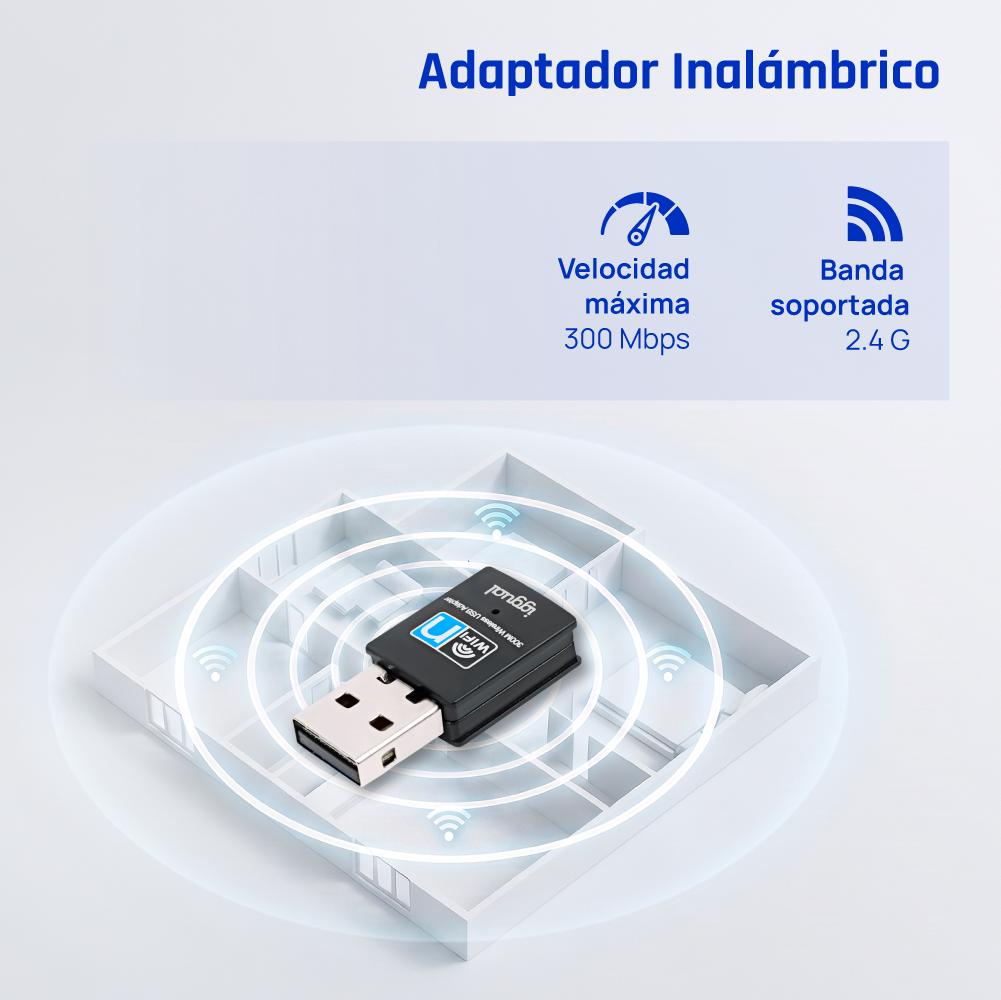 iggual Adaptador USB Wifi 300 Mbps mono 2.4GHz - Imagem de Detalhe 3