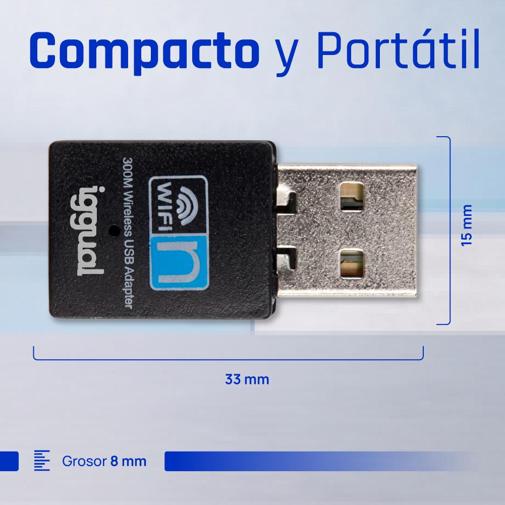 iggual Adaptador USB Wifi 300 Mbps mono 2.4GHz - Imagem de Detalhe 7