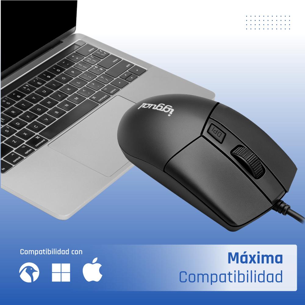 iggual Ratón óptico COM-BUSINESS2-2400DPI negro - Imagem de Detalhe 7