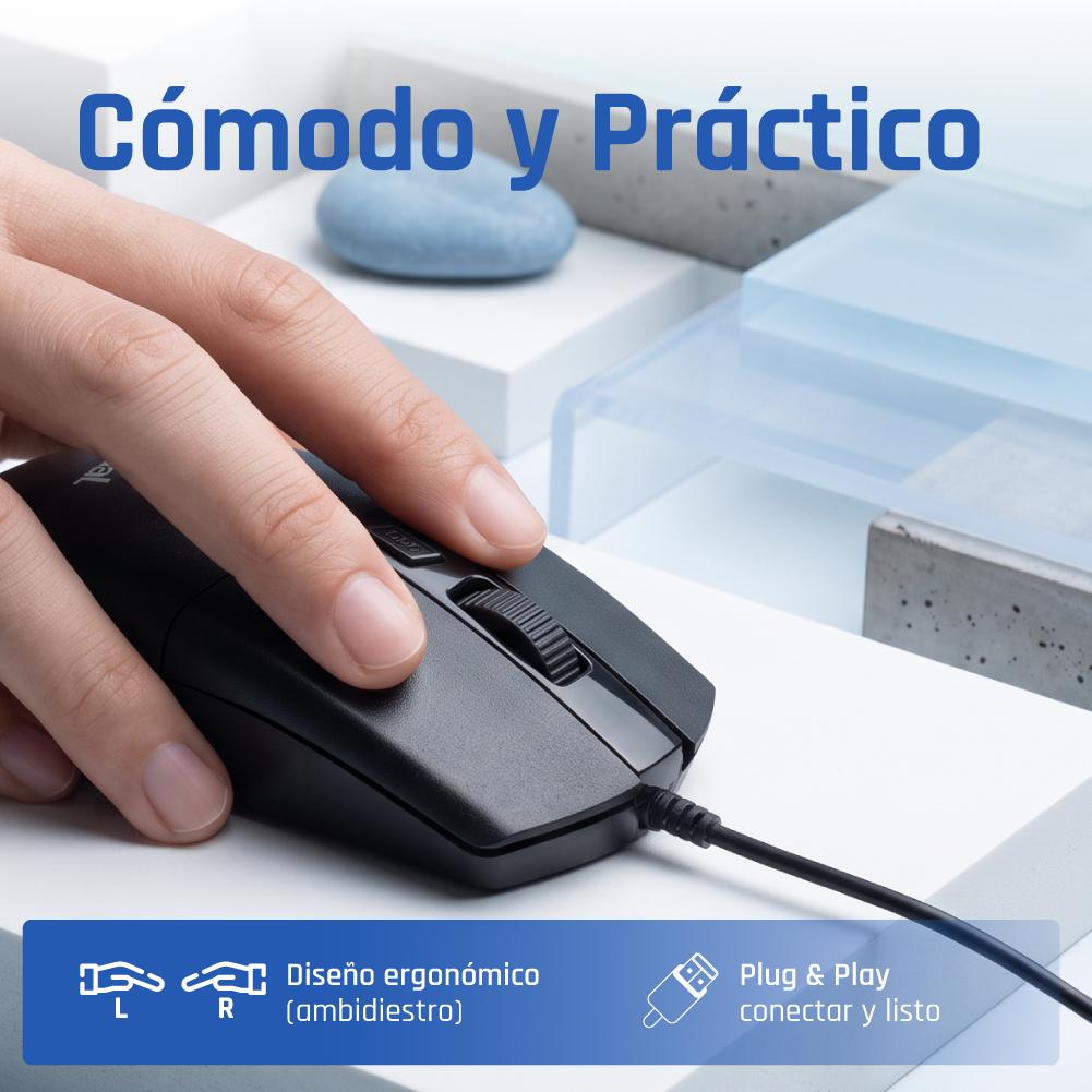 iggual Ratón óptico COM-BUSINESS2-2400DPI negro - Imagem de Detalhe 8