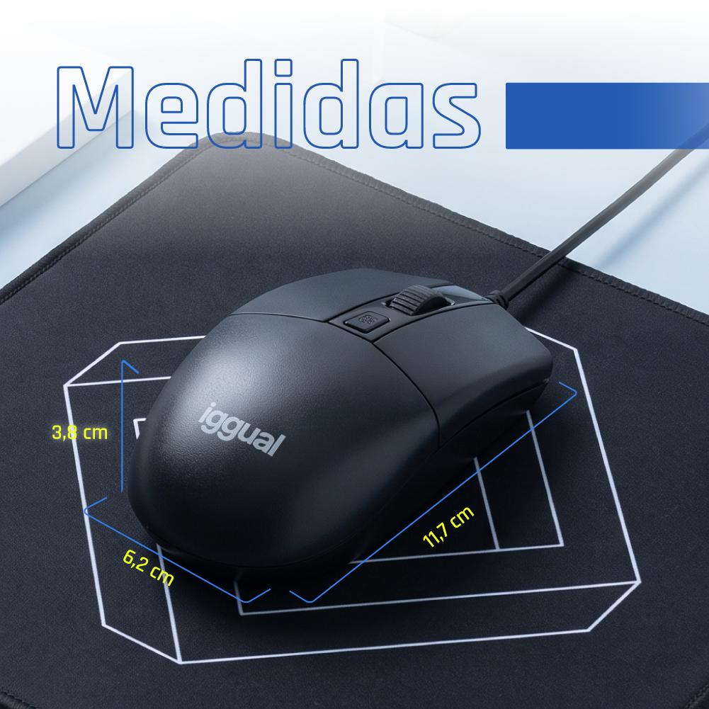 iggual Ratón óptico COM-BUSINESS2-2400DPI negro - Imagem de Detalhe 10