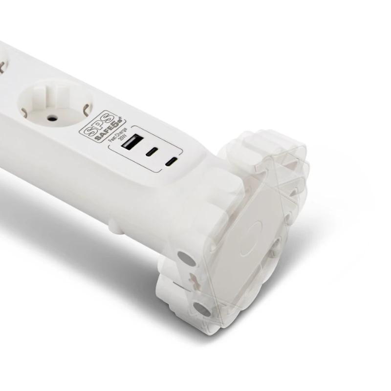 Salicru SPS SAFE 5S+ Branco 5 tomada(s) CA 230 V 1,4 m - Imagem de Detalhe 5
