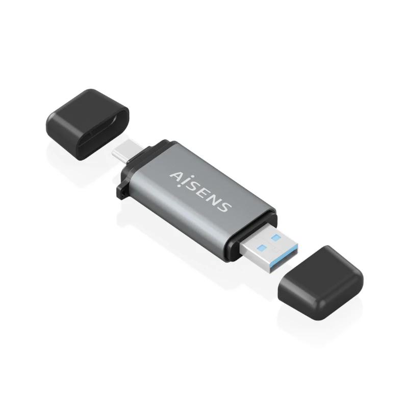 AISENS ASCR-2AC11-GR leitor de cartões USB 3.2 Gen 1 (3.1 Gen 1) Type-A/Type-C Cinzento - Imagem de Detalhe 4