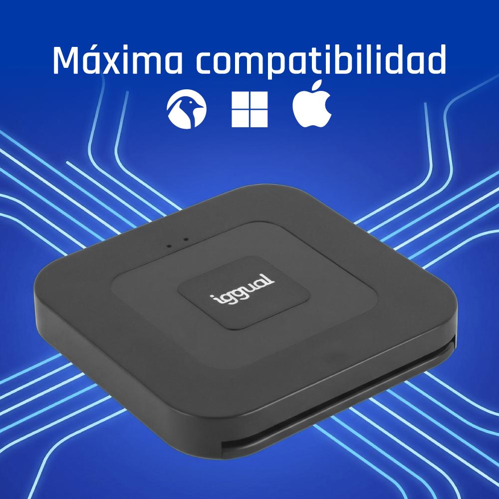 iggual Lector DNI SIP tarjetas ID USB-A / tipo C - Imagem de Detalhe 6