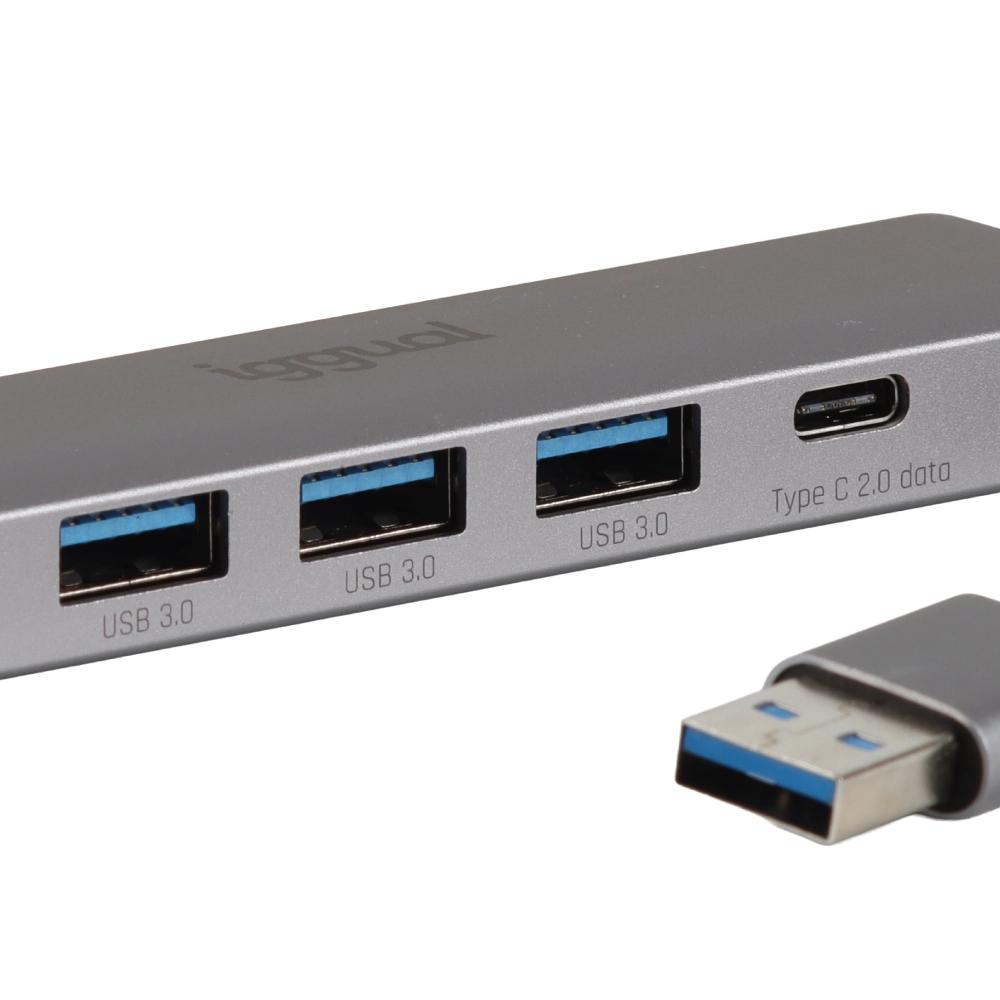 iggual Hub USB-A 5 puertos 3xUSB + RJ45 + tipo C - Imagem de Detalhe 26