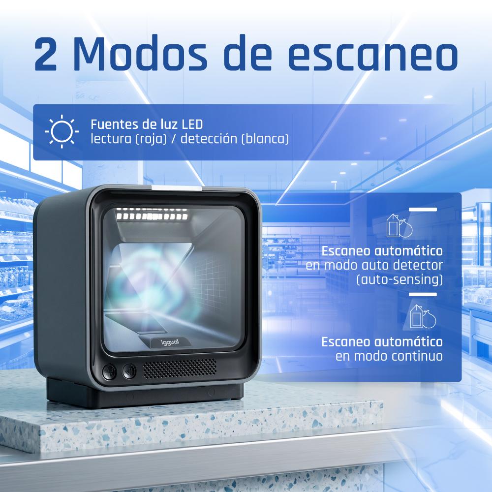 iggual Lector código barras sobremesa 2D USB AR - Imagem de Detalhe 5