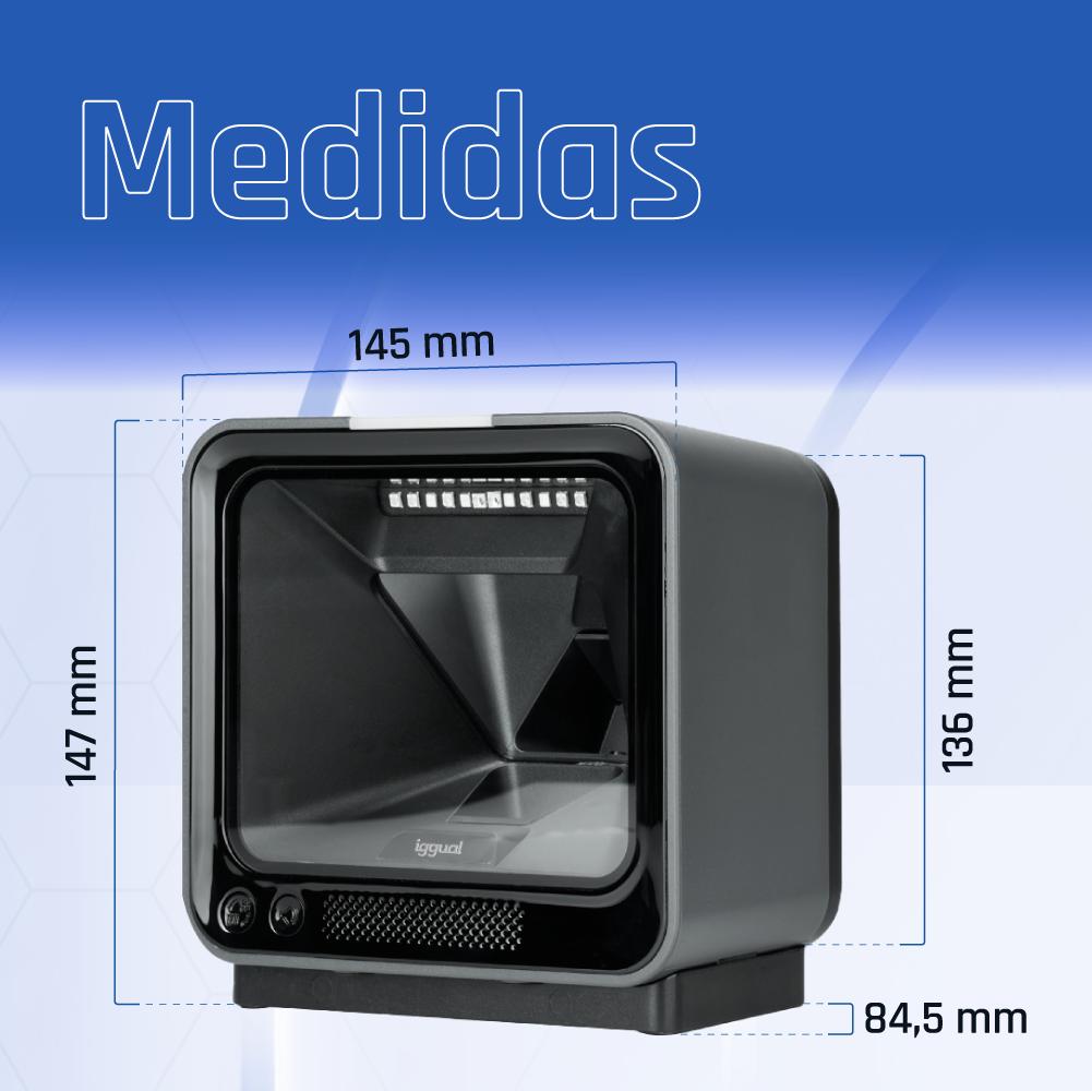 iggual Lector código barras sobremesa 2D USB AR - Imagem de Detalhe 8