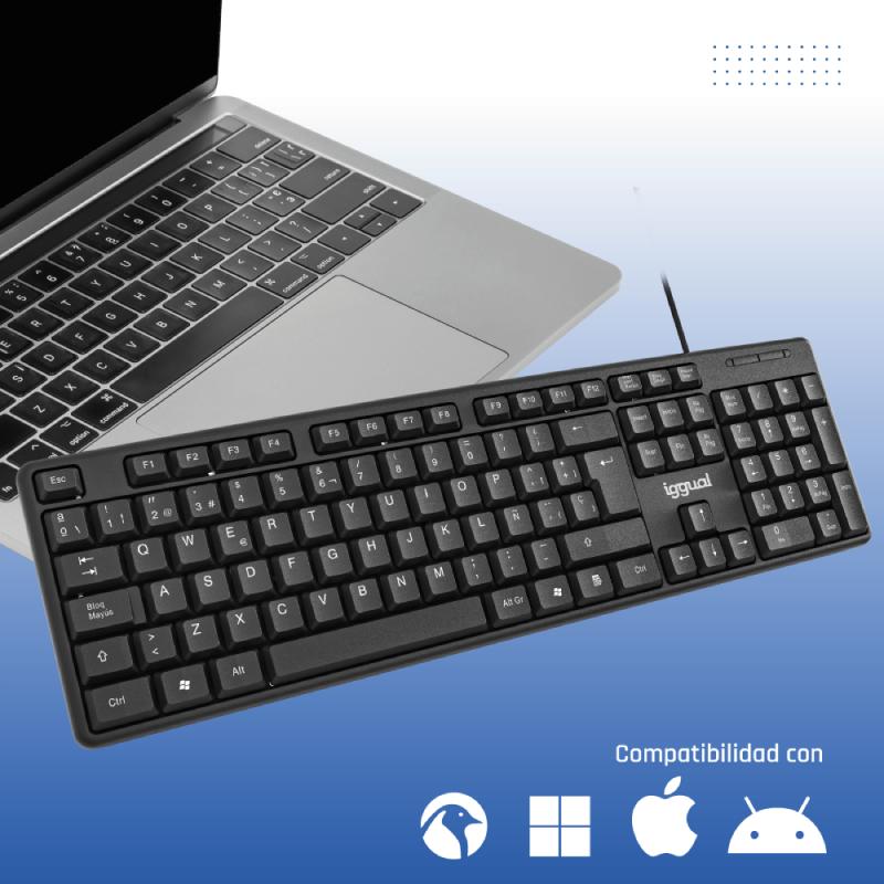 iggual Teclado USB estándar CK-STANDARD-105T negro - Imagem de Detalhe 3