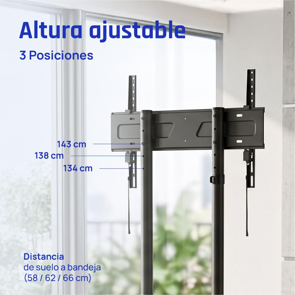 iggual SRTV75 Soporte TV suelo ruedas 32"-75" 70kg - Imagem de Detalhe 4