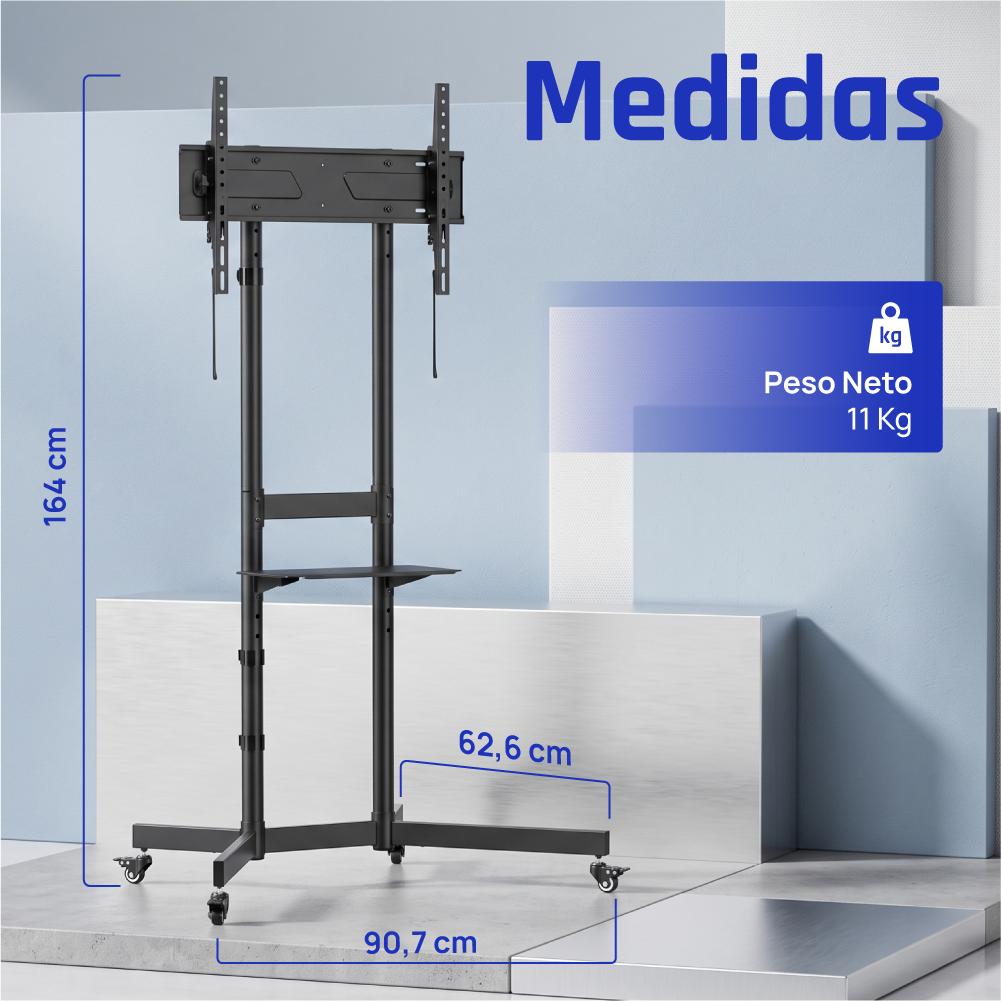 iggual SRTV75 Soporte TV suelo ruedas 32"-75" 70kg - Imagem de Detalhe 5