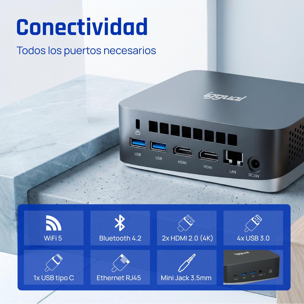 iggual MiniPC Teseracto i5 1235U 16+512 2HDMI W11P - Imagem de Detalhe 6