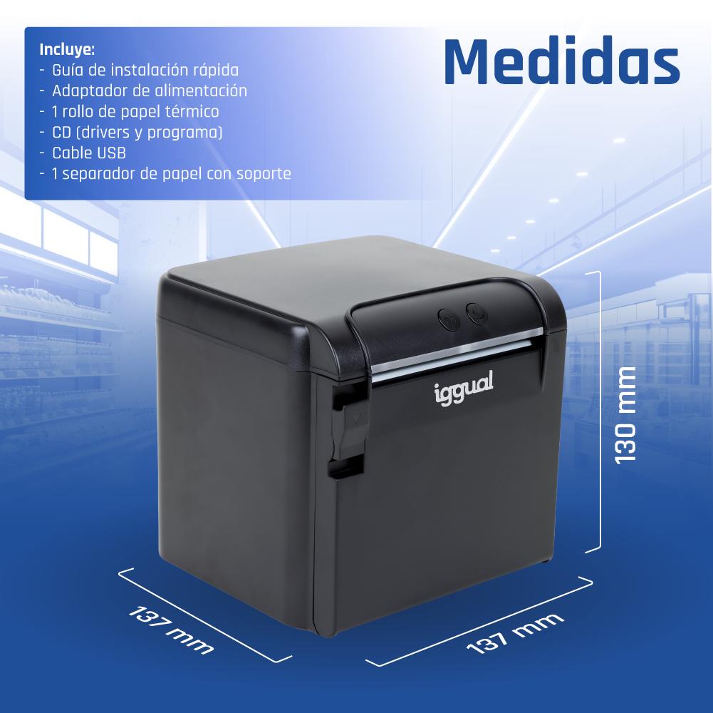 iggual Impresora Térmica TP9000 USB+RJ45+RJ45RS232 - Imagem de Detalhe 7