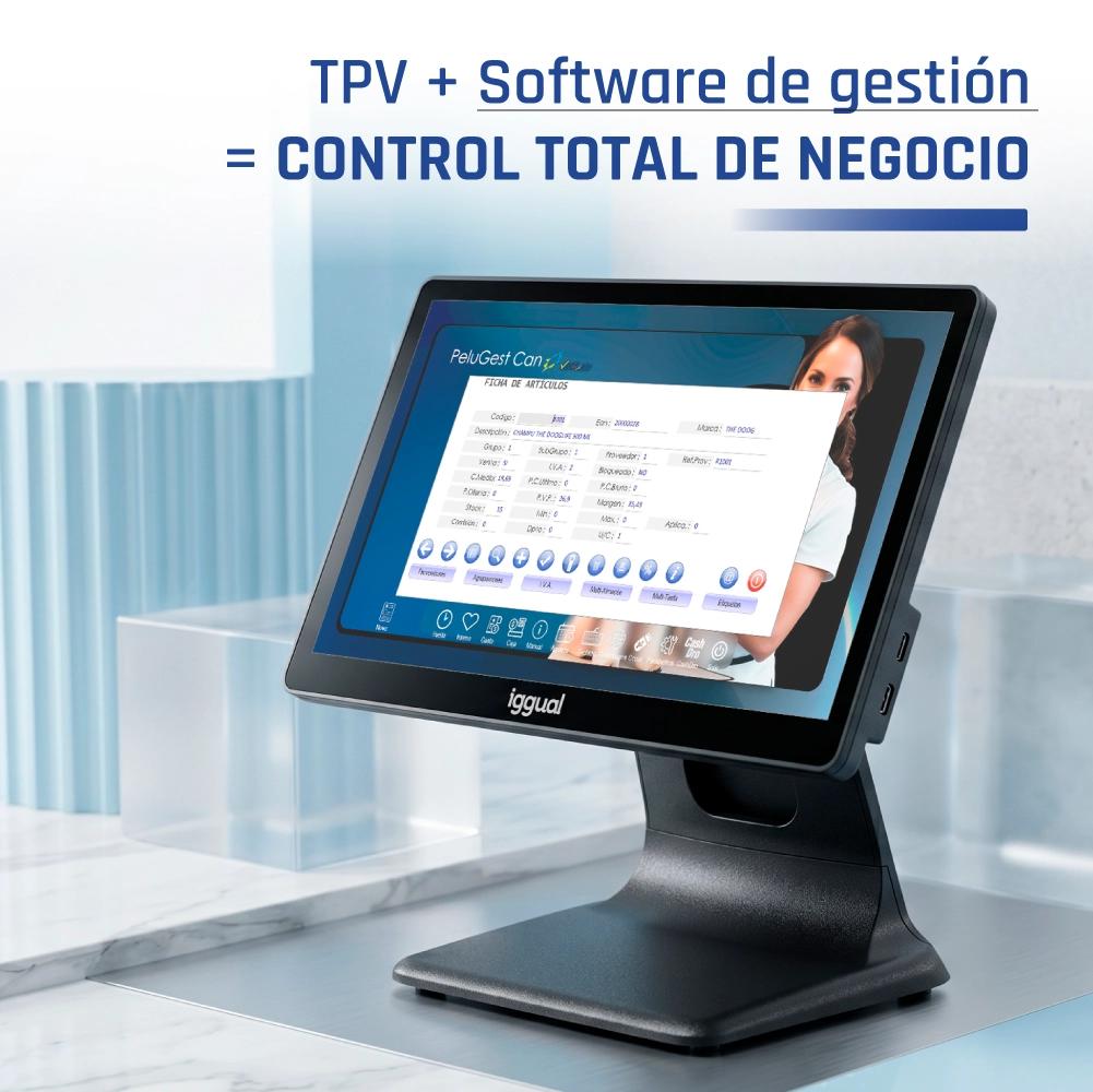 iggual TPV 15,6" N100 8+256GB W11Pro + Software - Imagem de Detalhe 8