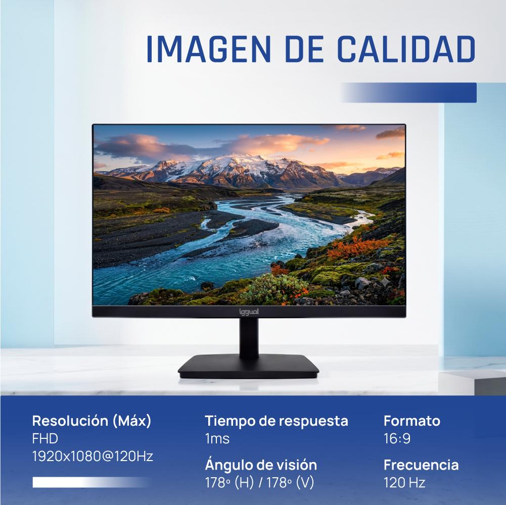 iggual Monitor 24" 120Hz 1ms MM VESA Mini PC - Imagem de Detalhe 1