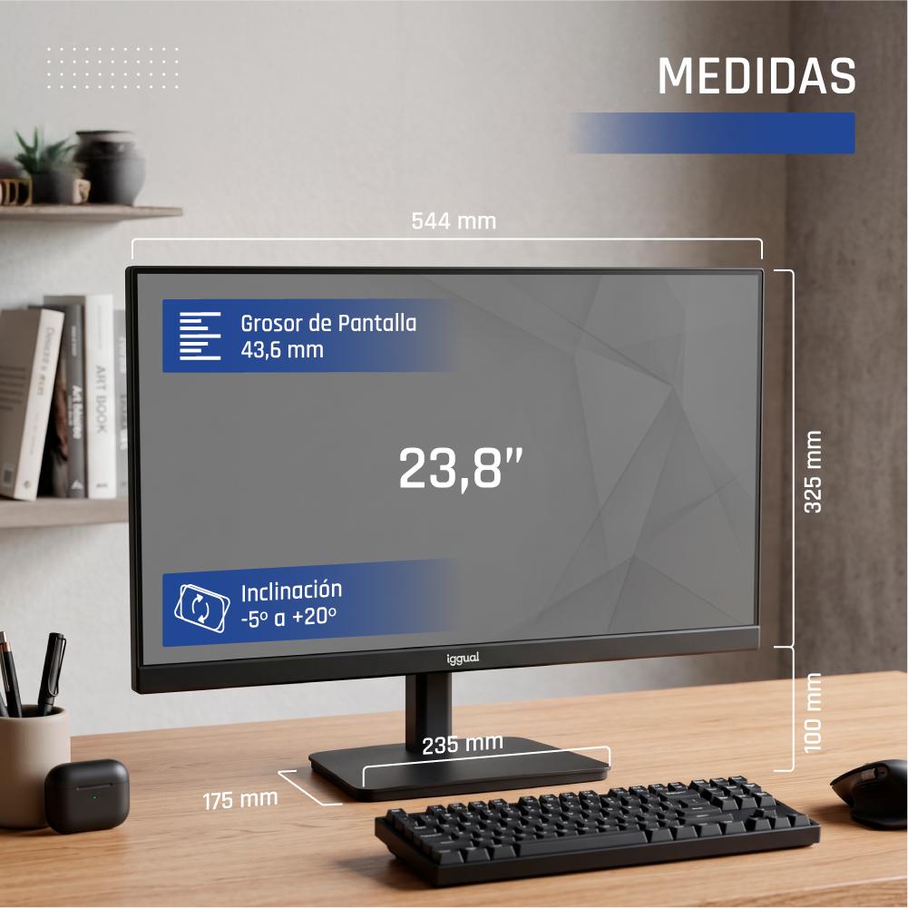 iggual Monitor 24" 120Hz 1ms MM VESA Mini PC - Imagem de Detalhe 7