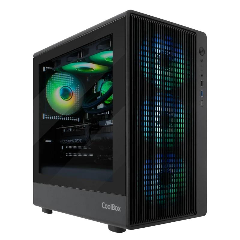 Coolbox Caja Gaming MATX GM350 DARKFACE USB-C 3.2 - Imagem de Detalhe 1