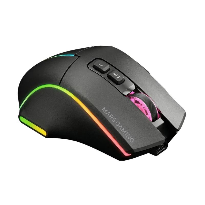 MARS GAMING Ratón Inalam. TRI-MODO 12000DPI Black - Imagem de Detalhe 1